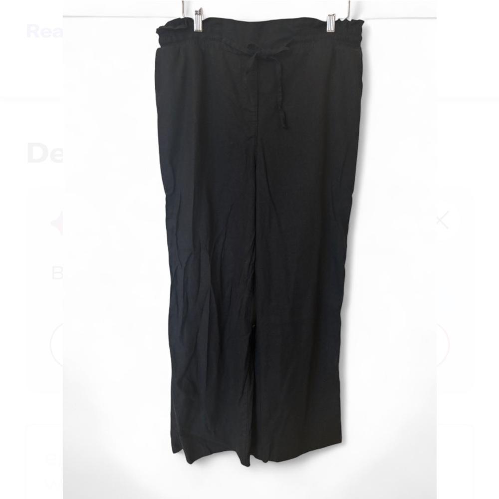 Penningtons Black Wide Leg Pants Relaxed Fit